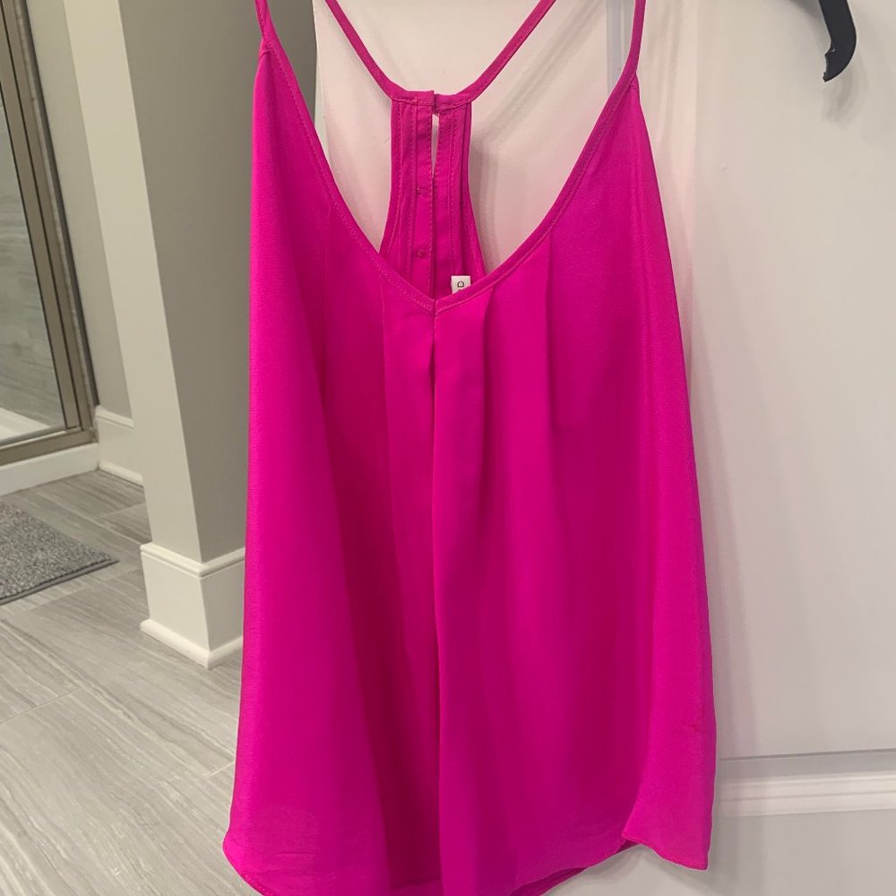 Amanda Uprichard Silk Tank Top, Women's Size 0/P, Pink, 100% Silk